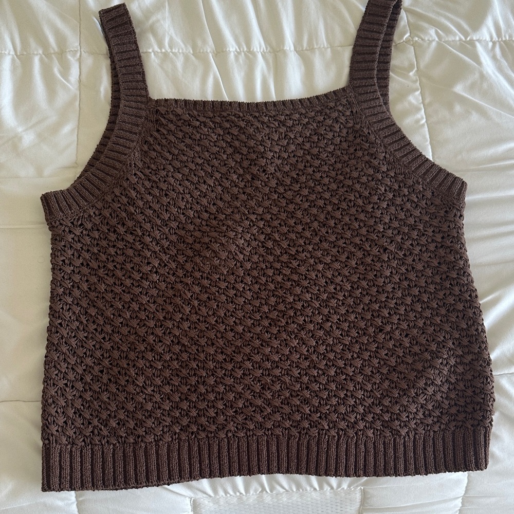 J Crew Chocolate Brown Sweater Tank new with tags XL